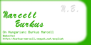 marcell burkus business card